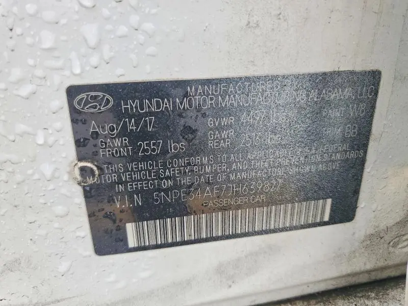 2018 HYUNDAI SONATA SEL  