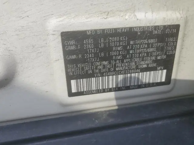 2014 SUBARU OUTBACK 2.5I LIMITED  