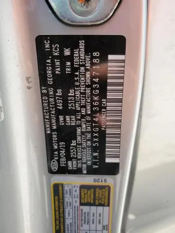 2019 KIA OPTIMA LX  