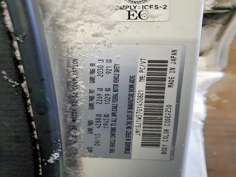 2016 MAZDA 6 GRAND TOURING  