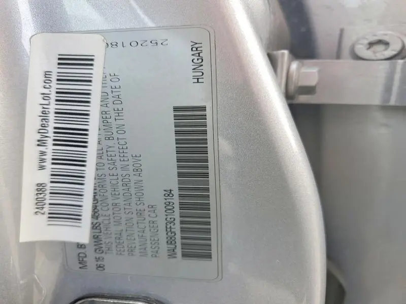 2016 AUDI A3 PREMIUM  