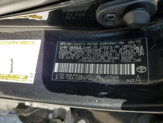 2010 TOYOTA COROLLA BASE  