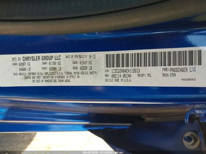 2014 DODGE AVENGER SE