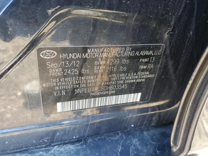 2013 HYUNDAI SONATA GLS  