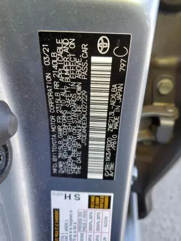 2021 TOYOTA COROLLA LE  