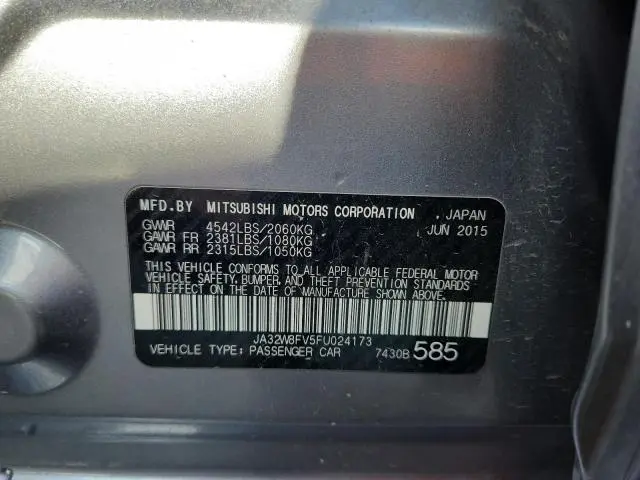 2015 MITSUBISHI LANCER EVOLUTION GSR  