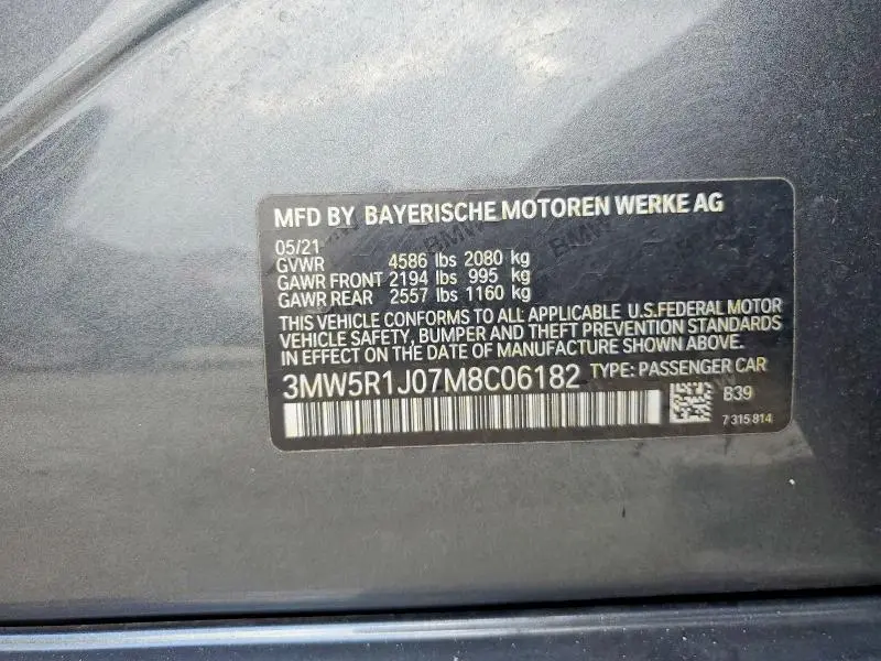 2021 BMW 330I   