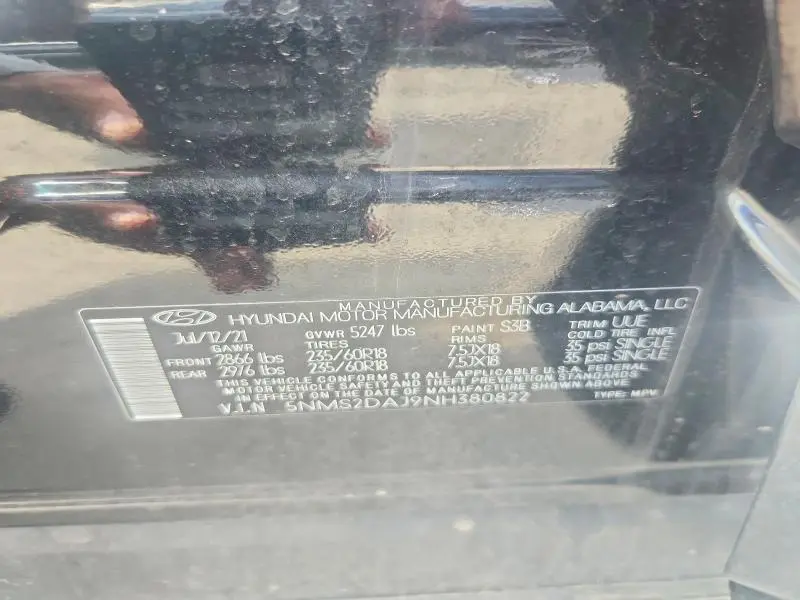 2022 HYUNDAI SANTA FE SEL  