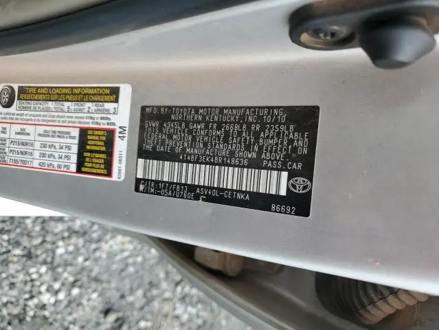 2011 TOYOTA CAMRY BASE  