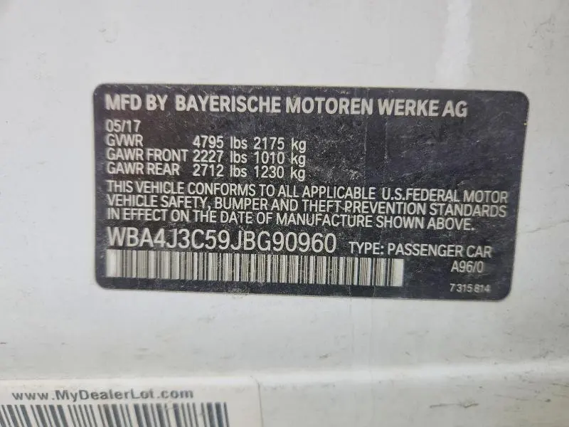 2018 BMW 430XI GRAN COUPE  