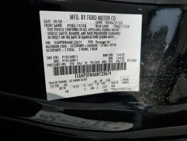 2010 FORD FOCUS SE  