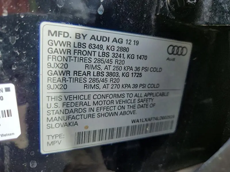 2020 AUDI Q7 PREMIUM PLUS  