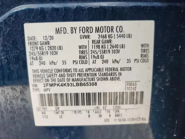 2020 FORD EDGE TITANIUM  