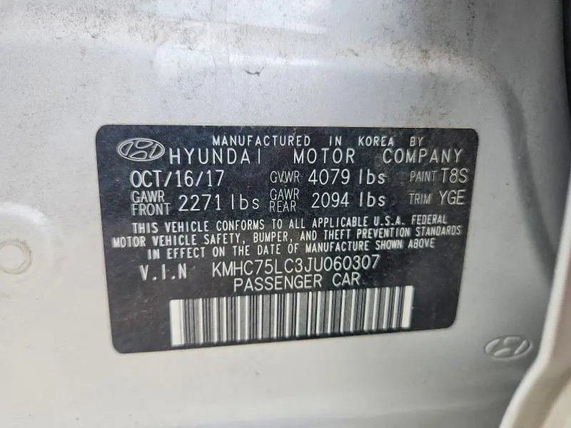 2018 HYUNDAI IONIQ SEL  
