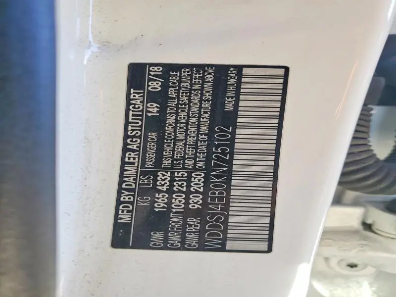 2019 MERCEDES-BENZ CLA 250  