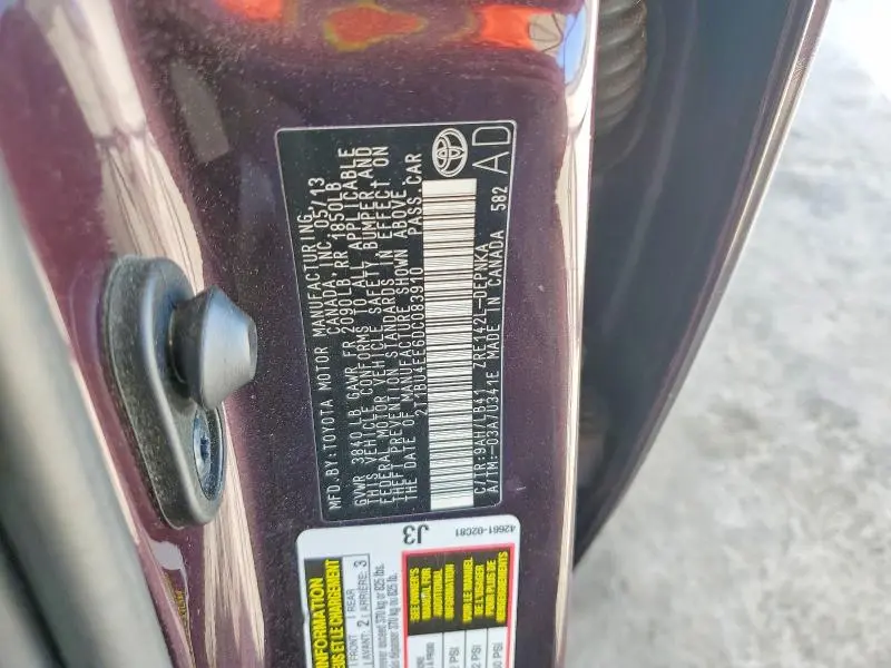 2013 TOYOTA COROLLA LE SPECIAL EDITION  