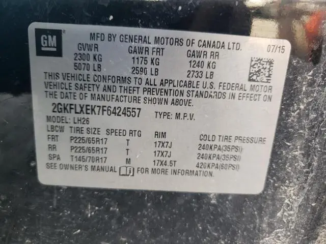 2015 GMC TERRAIN SLT  