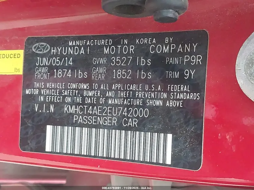 2014 HYUNDAI ACCENT GLS