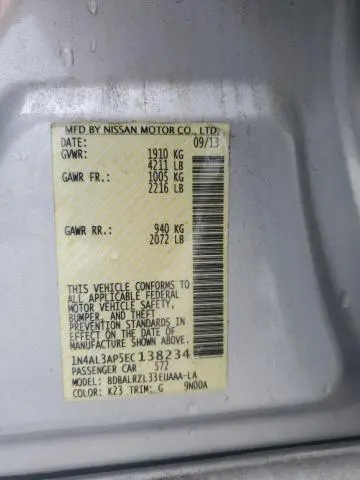 2014 NISSAN ALTIMA 2.5  