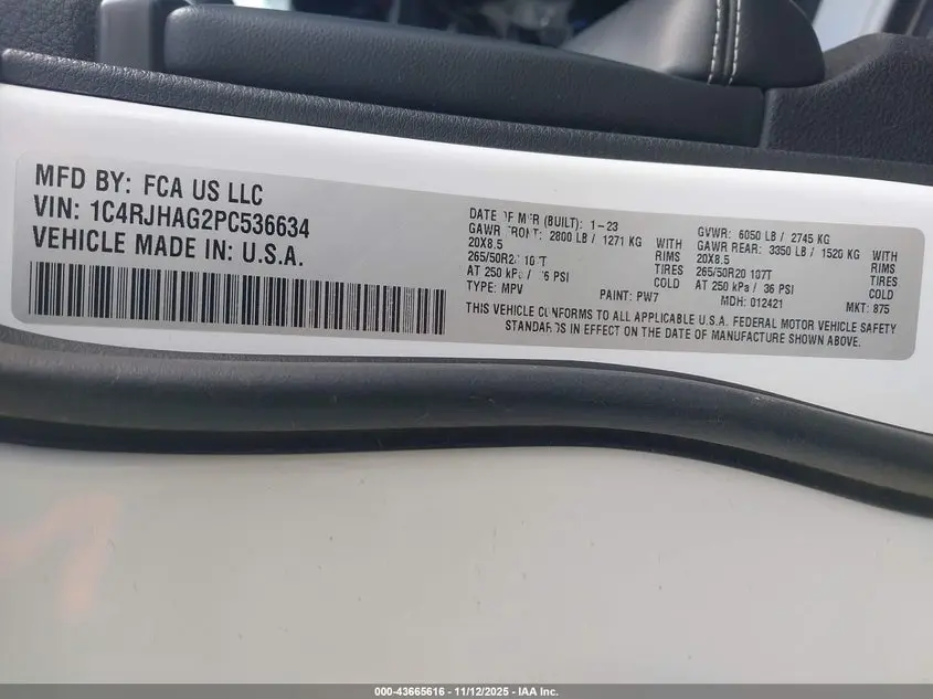 2023 JEEP GRAND CHEROKEE ALTITUDE 4X4