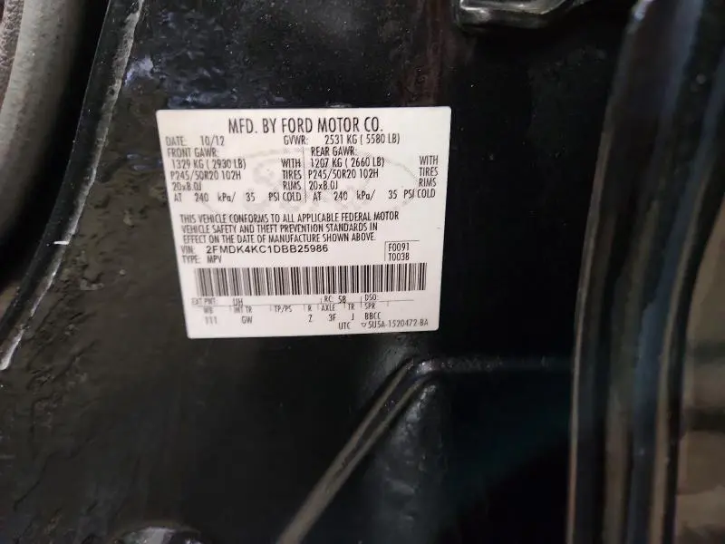 2013 FORD EDGE LIMITED  