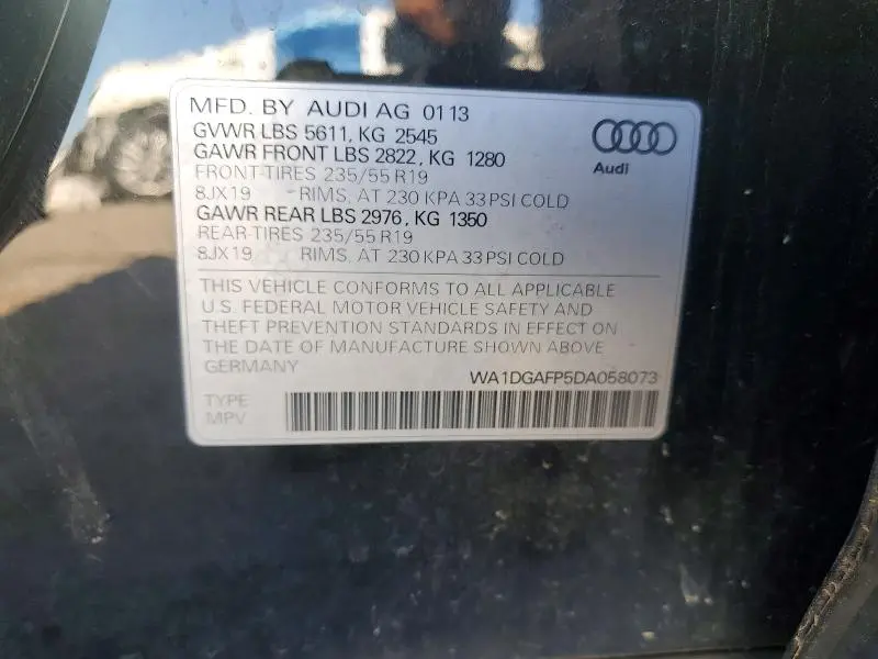 2013 AUDI Q5 PREMIUM PLUS  