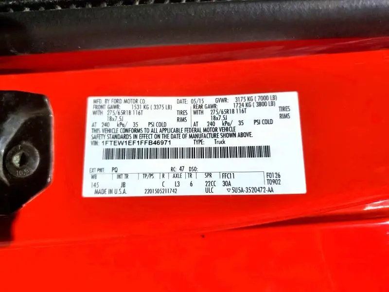 2015 FORD F150 SUPERCREW  