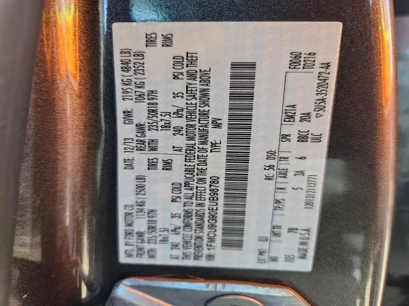 2014 FORD ESCAPE SE  