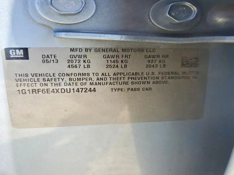 2013 CHEVROLET VOLT   