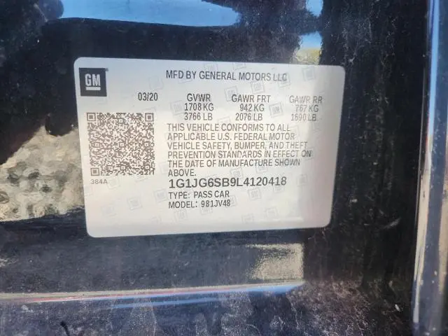 2020 CHEVROLET SONIC   