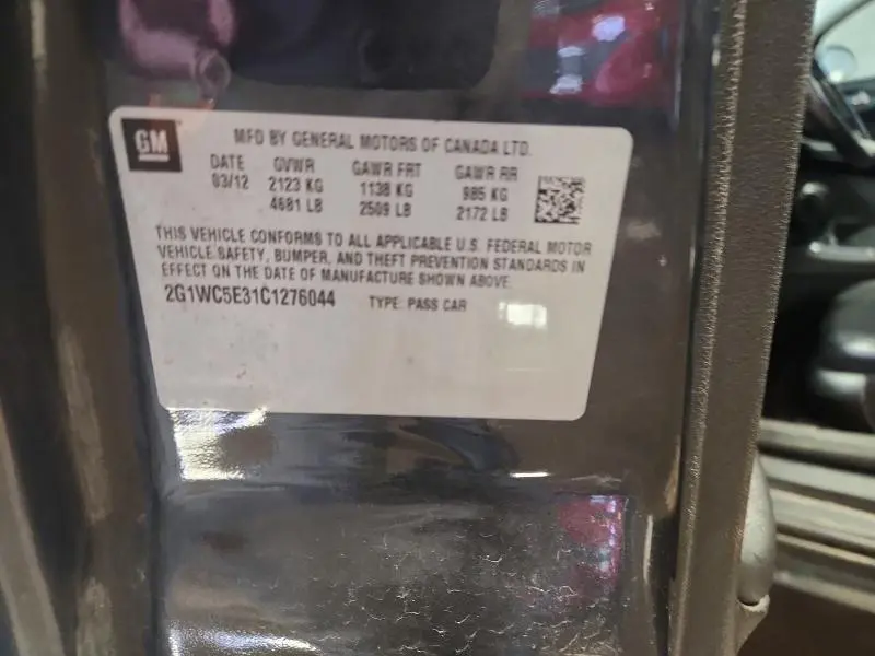 2012 CHEVROLET IMPALA LTZ  