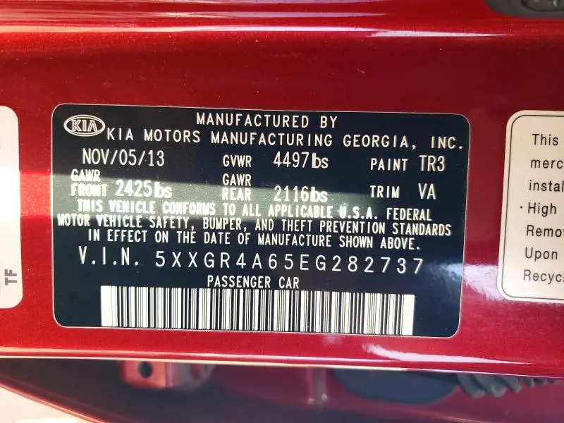 2014 KIA OPTIMA SX TURBO  