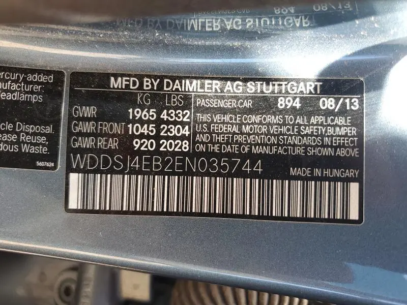 2014 MERCEDES-BENZ CLA 250  