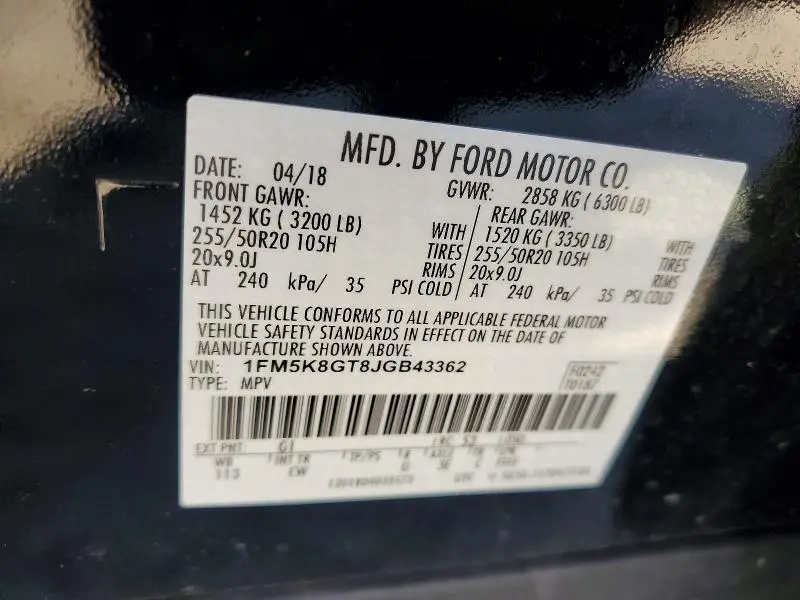 2018 FORD EXPLORER SPORT  