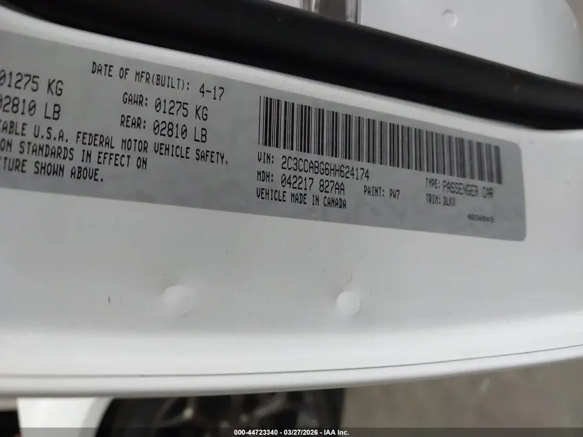 2017 CHRYSLER 300 300S ALLOY EDITION