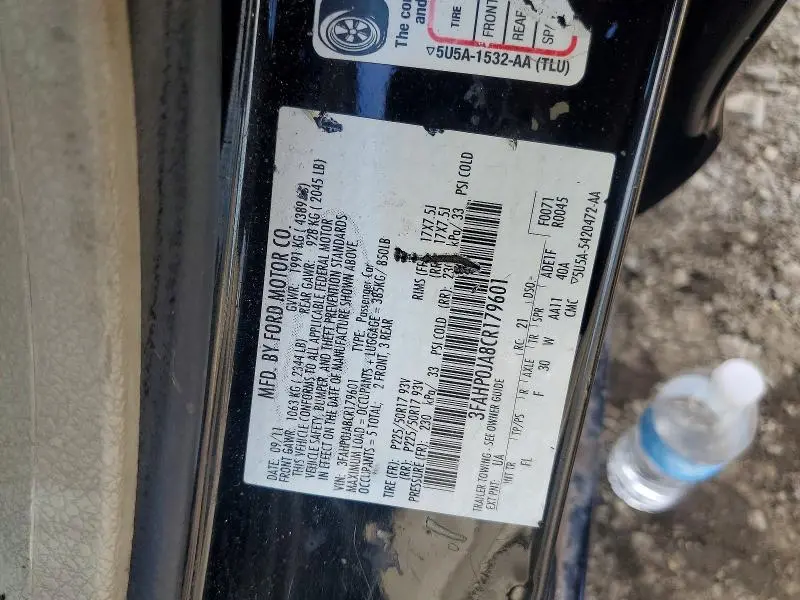 2012 FORD FUSION SEL  