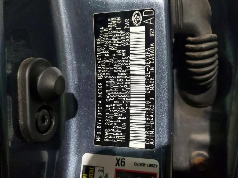 2014 TOYOTA COROLLA LE ECO  