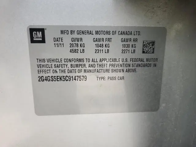 2012 BUICK REGAL PREMIUM  