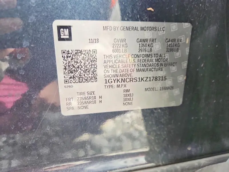 2019 CADILLAC XT5 LUXURY  