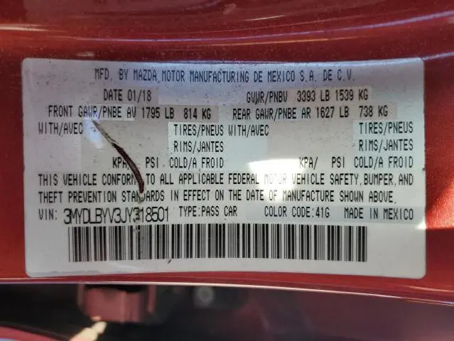 2018 TOYOTA YARIS IA   