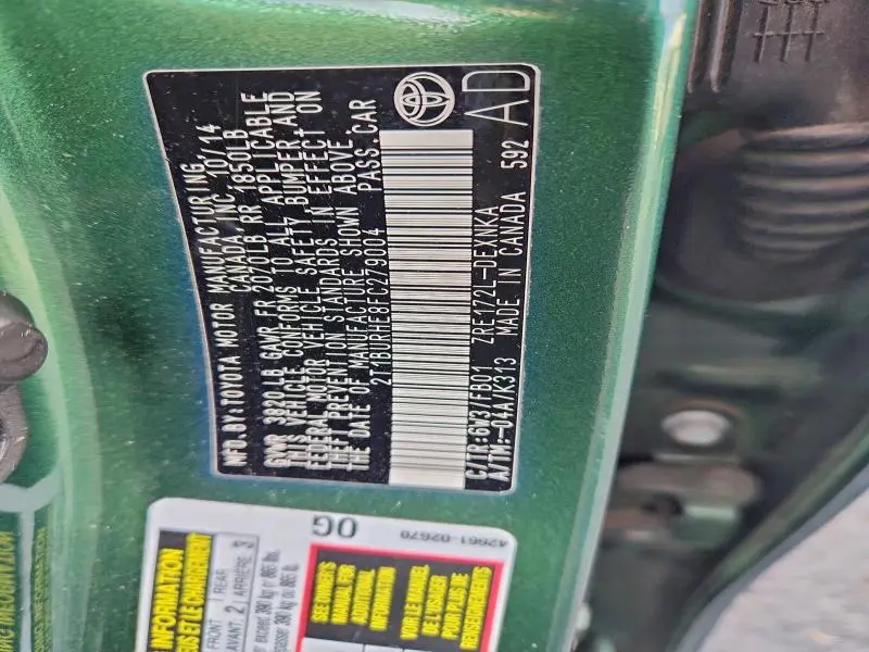 2015 TOYOTA COROLLA L  