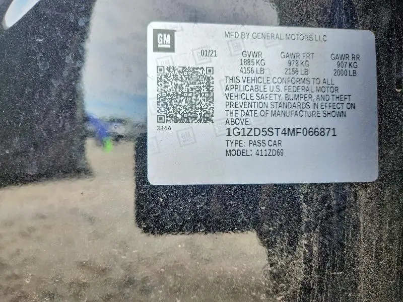 2021 CHEVROLET MALIBU LT  