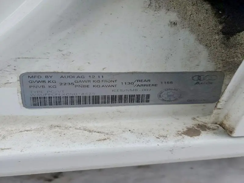 2012 AUDI A4 PREMIUM  