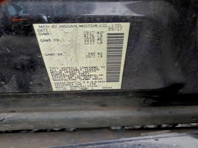 2018 NISSAN ALTIMA 2.5  