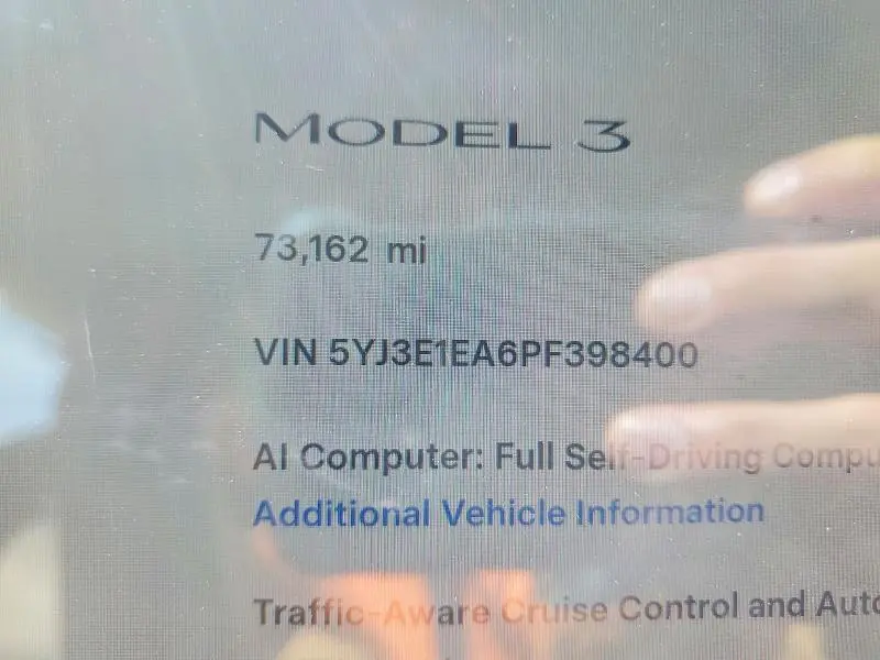 2023 TESLA MODEL 3   