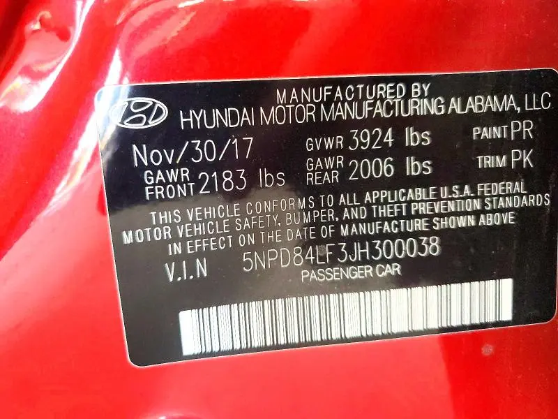 2018 HYUNDAI ELANTRA SEL  