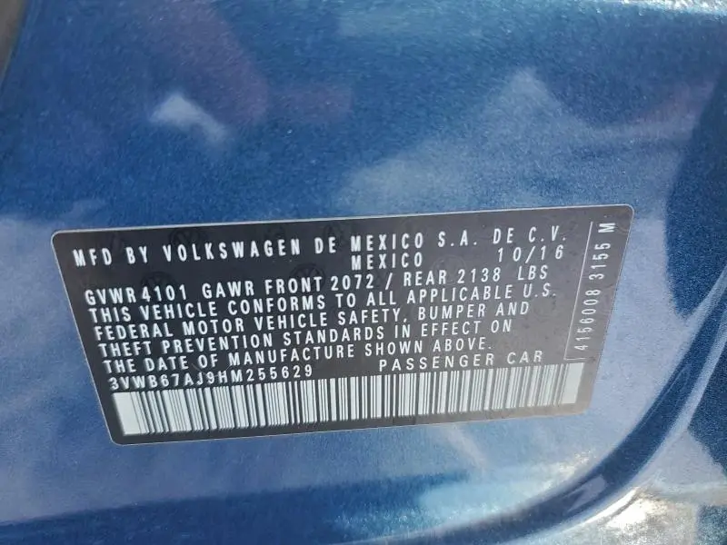 2017 VOLKSWAGEN JETTA SE  