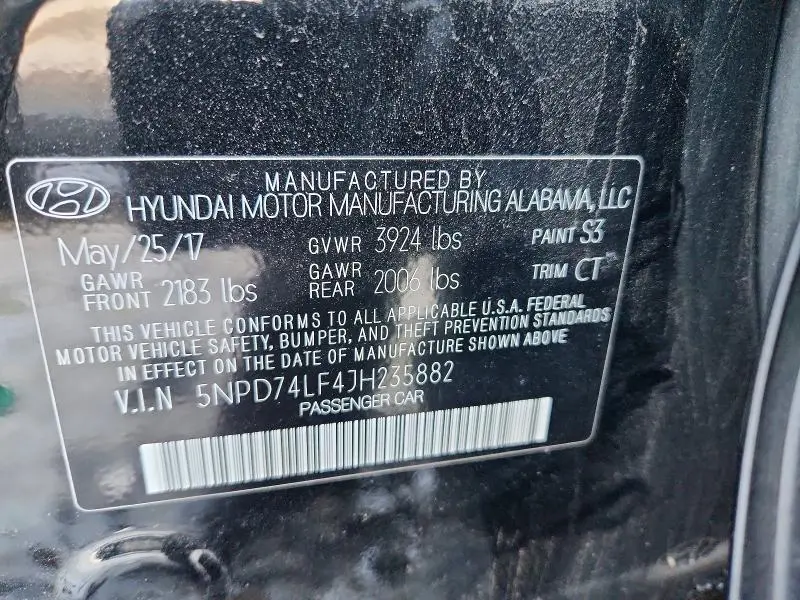 2018 HYUNDAI ELANTRA SE  