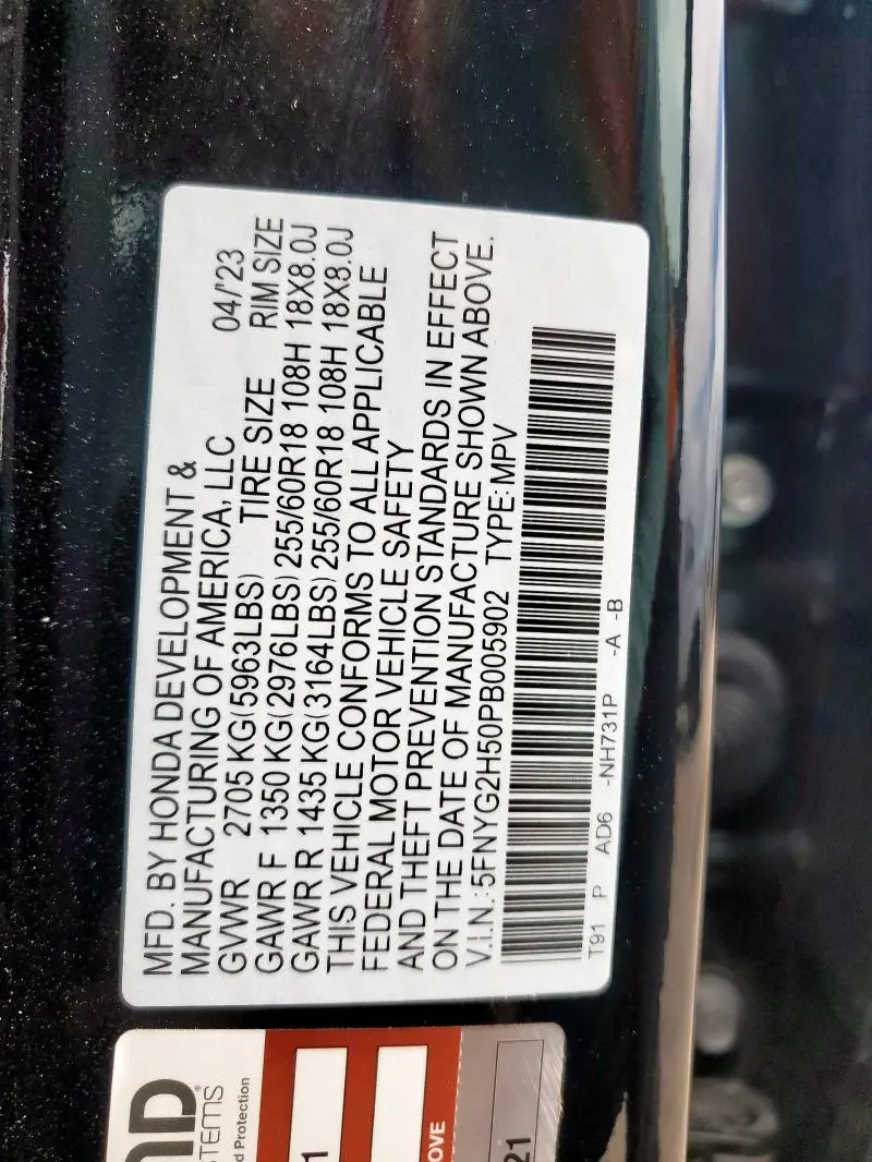 2023 HONDA PILOT EXL  