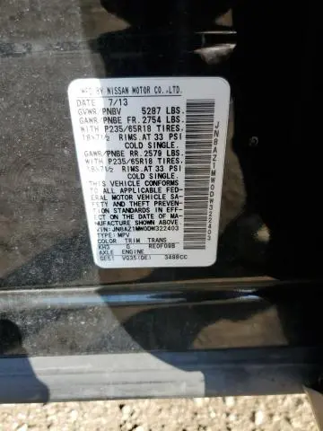 2013 NISSAN MURANO S